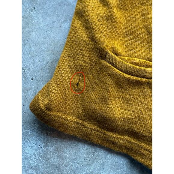 1950s Mustard Yellow 'Acacia' Virgin Wool Womens Knit Cardigan Size Small - Picture 7 of 8